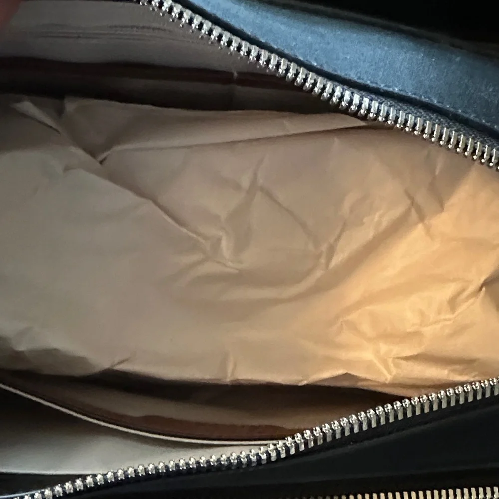 DVRH Tan Brown Black Women's Concealed Carry Leather Satchel w/Shoulder Strap - Picture 8 of 16